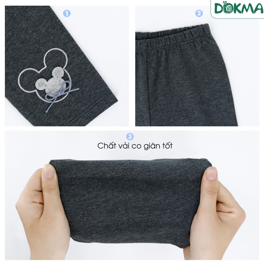 DOKMA - Quần legging cotton Dokma cho bé gái