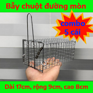 Combo 5 Lồng Bẫy Chuột Đường Mòn Có Khoen Chống Sẩy Kích Thước 8x9x17