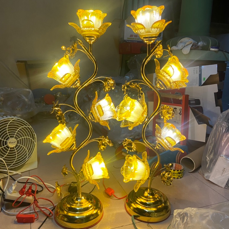 Đèn thuỷ tinh 5 bông cao 80 cm
