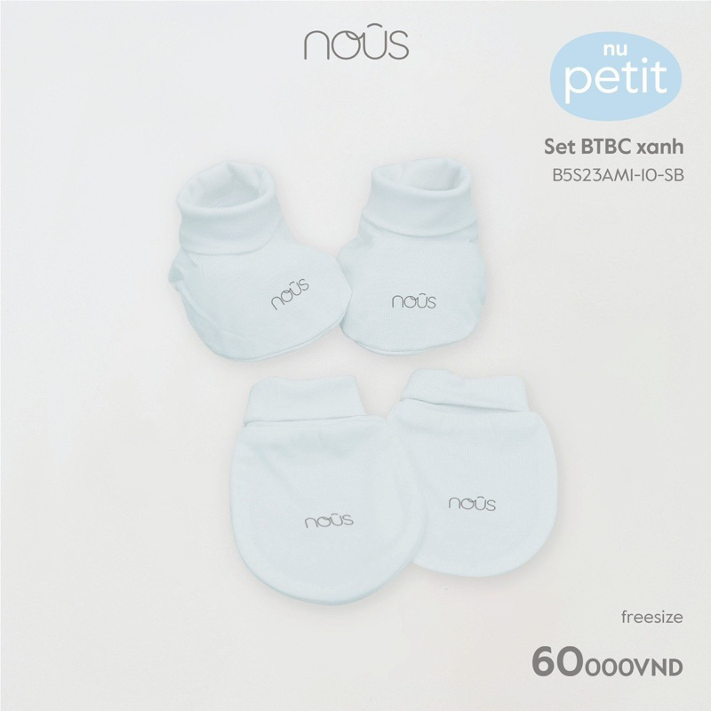 Phụ kiện sơ sinh Nous full bao tay chân và mũ