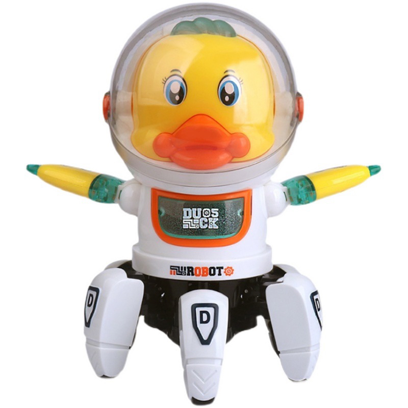 Đồ Chơi Robot Vịt Phi Hành Gia Nhảy Múa Có Đèn Và Nhạc Vui Nhộn