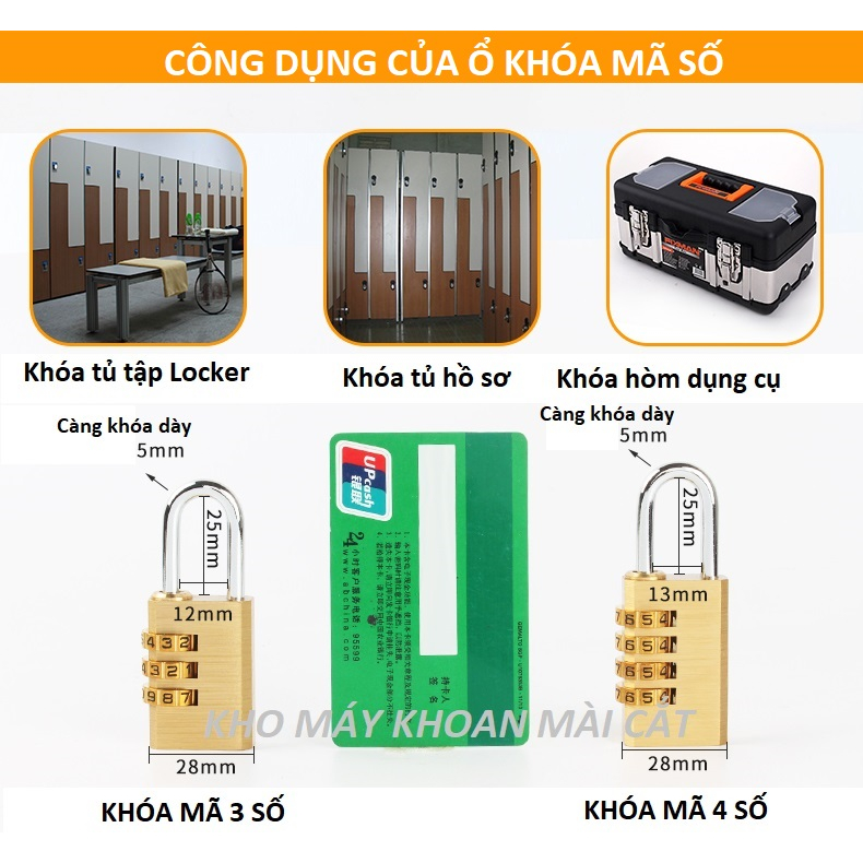 Khóa Mã Số Mini Bằng Đồng Thau Đổi Được Mã , Ổ Khóa Mã Số Xoay Không Cần Chìa Khóa Balo Vali Túi xách Tủ