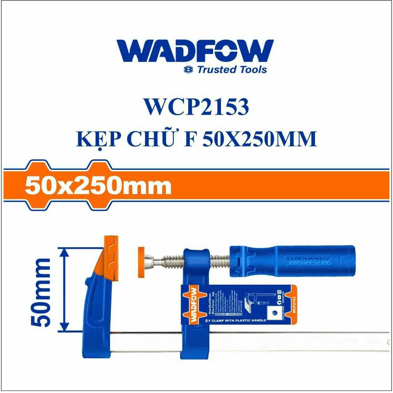 Cảo kẹp gỗ chử F 250mm WADFOW WCP2153