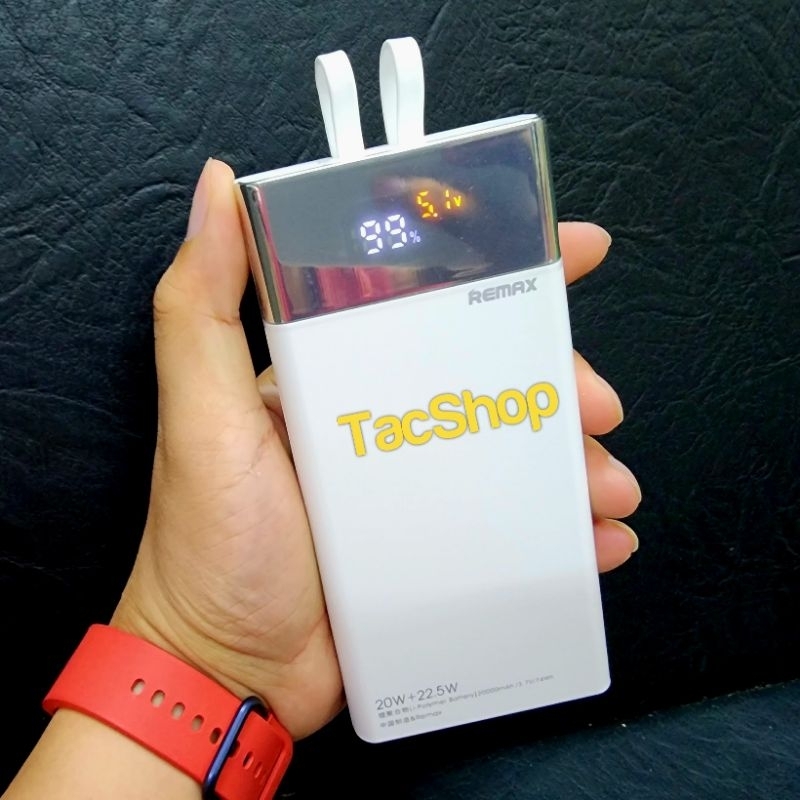 Sạc Dự Phòng Remax RPP-561 20000mAh hỗ trợ sạc nhanh PD 20W QC 22.5W kèm 2 cáp sạc chính hãng
