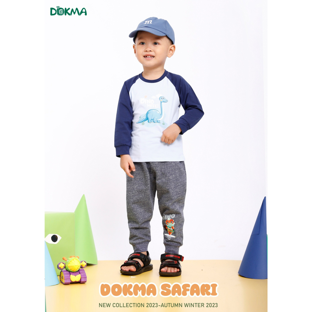 DOKMA - Áo dài tay cotton Dokma cho bé trai