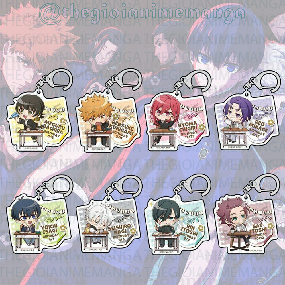 Móc khóa BLUE LOCK ver LỚP HỌC BẤT ỔN in hình anime chibi mica trong acrylic keyring dễ thương