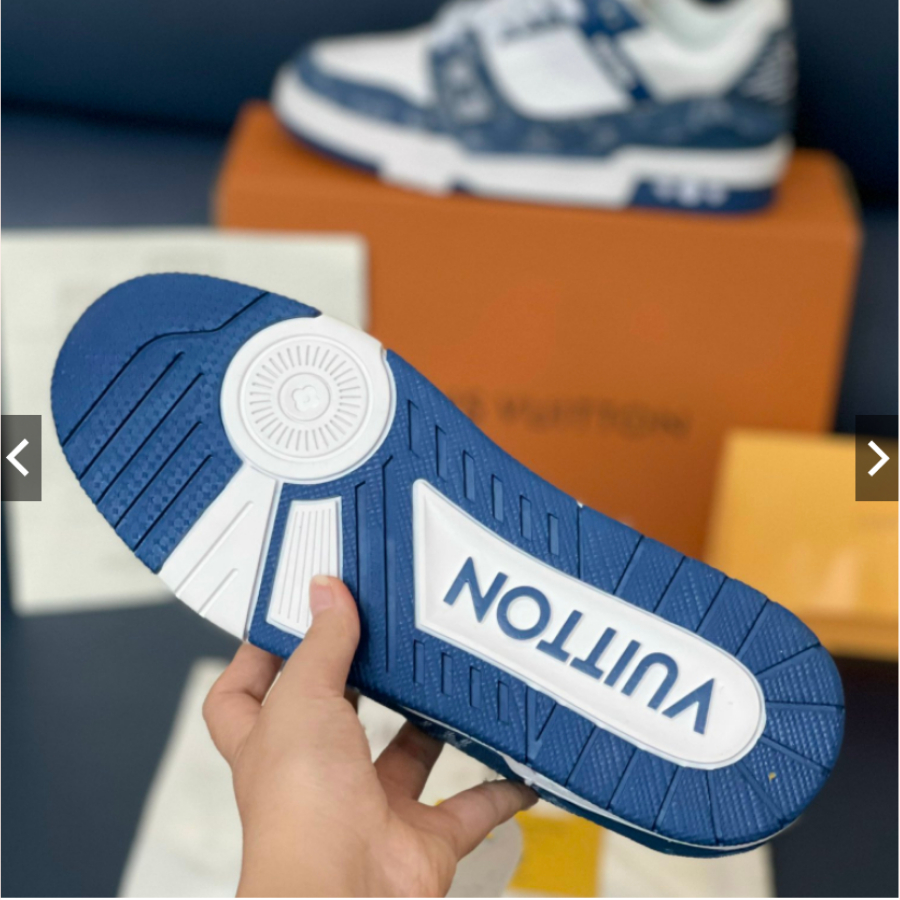 🔥HOT🔥Giày LV Louis_Vuitton Green White Black,Giày LV Xanh Bò Hàng Quảng Châu Cao Cấp Nhất Sang Trọng Full Phụ Kiện Mới