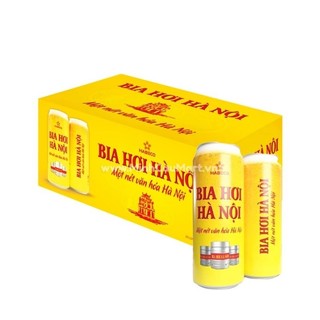Thùng 24 lon Bia hơi Hà Nội lon 500ml