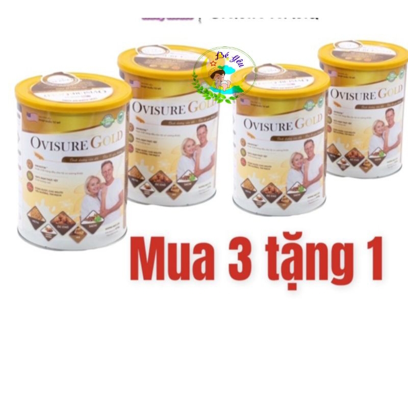 Sữa Ovisure gold combo mua 3 tặng 1 lon 650gr hàng chính hãng