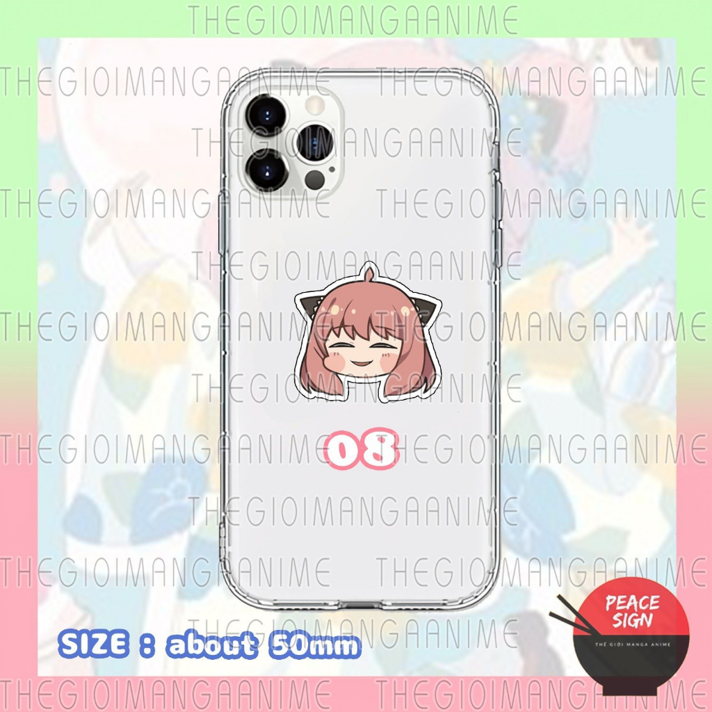 Giá đỡ điện thoại ANYA SPY X FAMILY GIA ĐÌNH ĐIỆP VIÊN anime chibi griptok tiện lợi phone grip mica acrylic