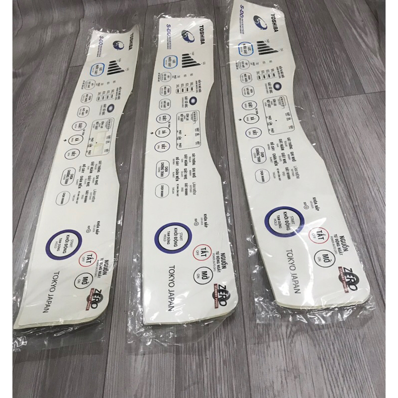 Tem phím bấm máy giặt Toshiba