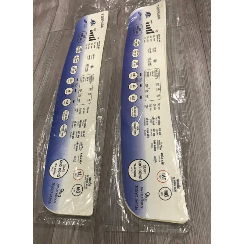 Tem phím bấm máy giặt Toshiba