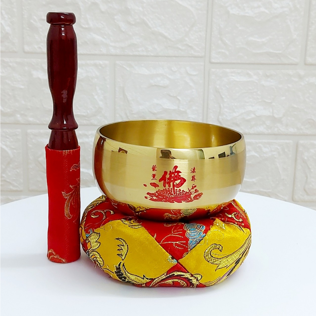 Chuông tụng kinh đài loan, Chuông viền chữ Phật bằng đồng cao cấp