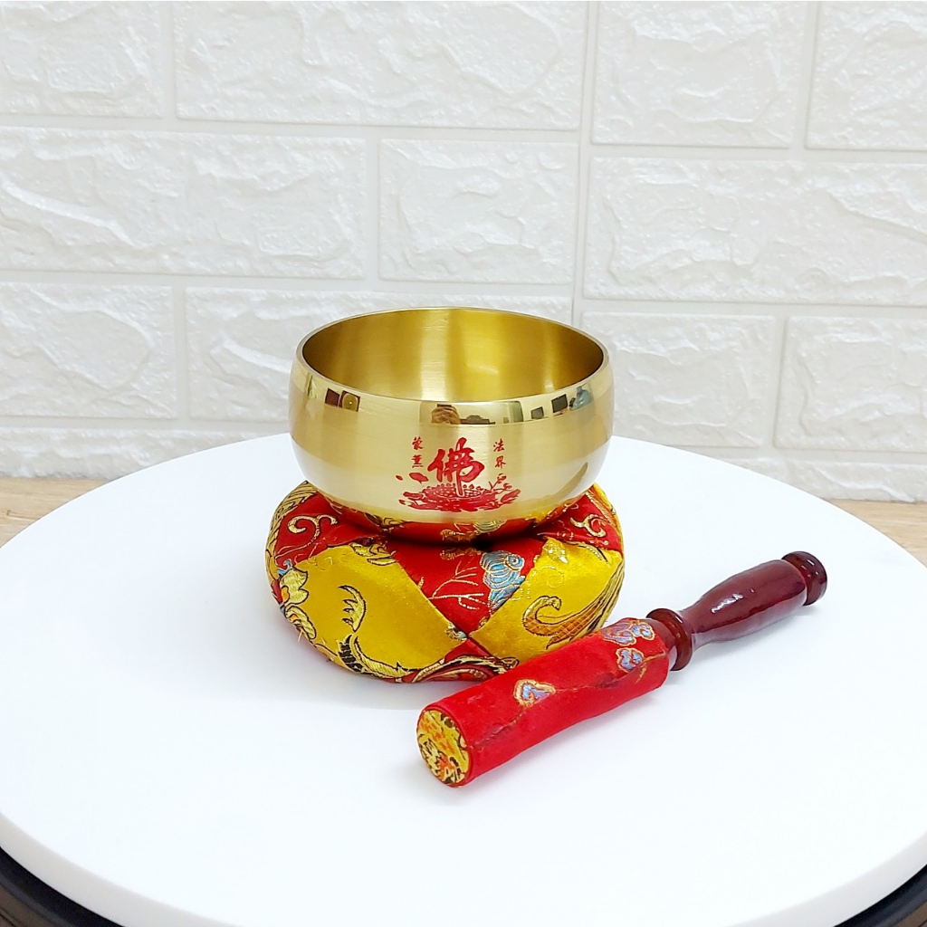 Chuông tụng kinh đài loan, Chuông viền chữ Phật bằng đồng cao cấp