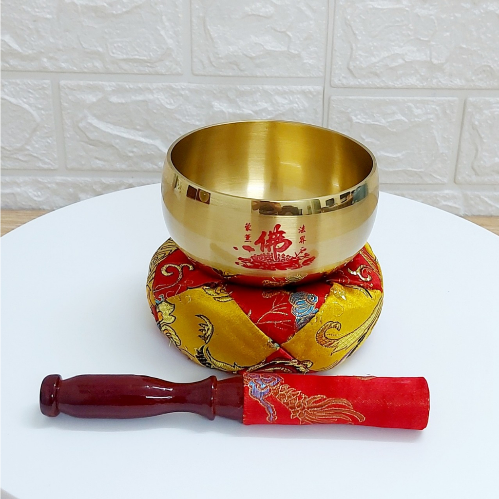 Chuông tụng kinh đài loan, Chuông viền chữ Phật bằng đồng cao cấp