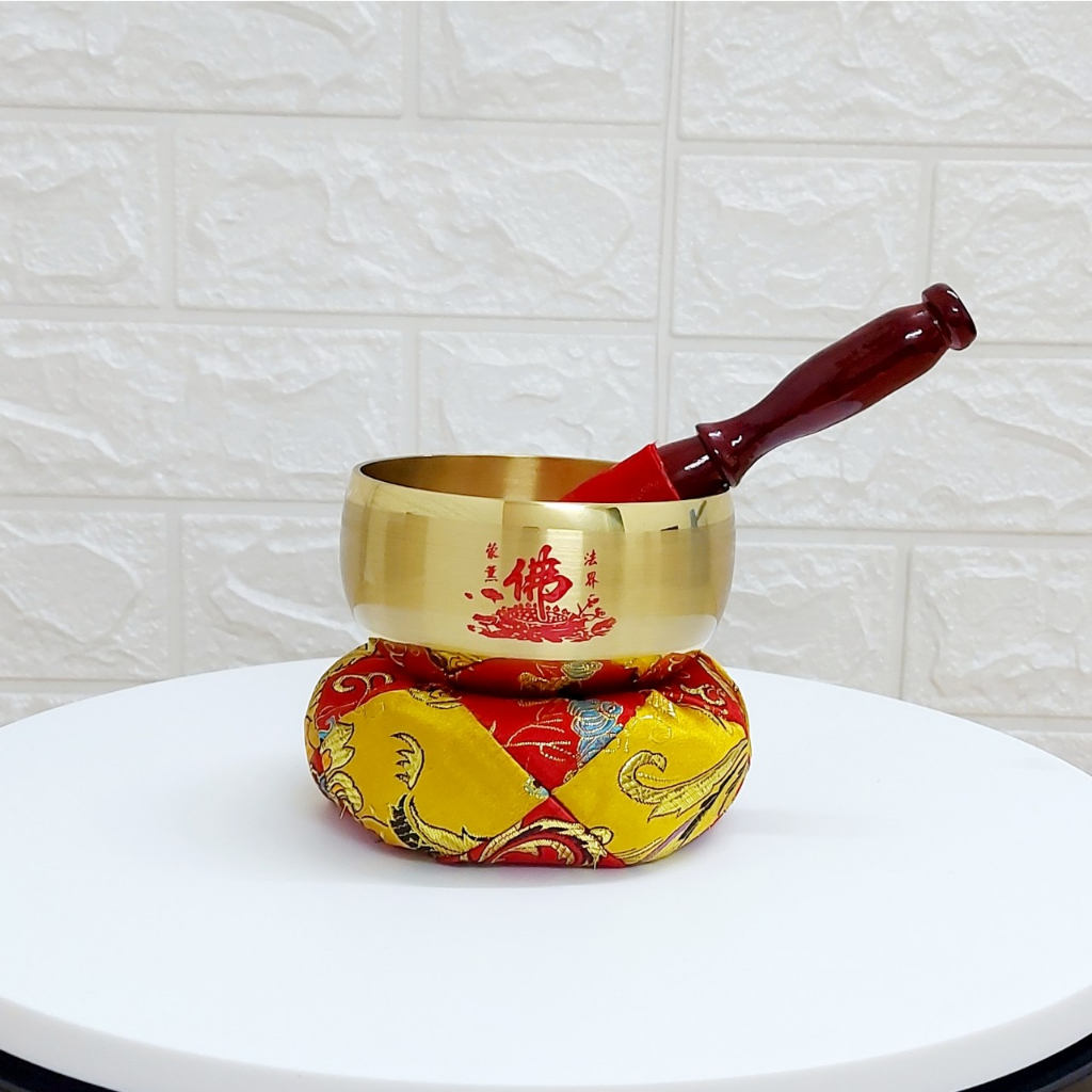 Chuông tụng kinh đài loan, Chuông viền chữ Phật bằng đồng cao cấp