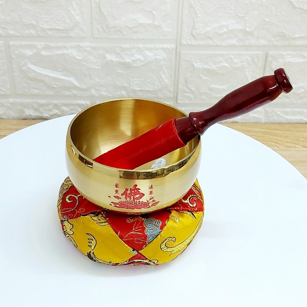 Chuông tụng kinh đài loan, Chuông viền chữ Phật bằng đồng cao cấp