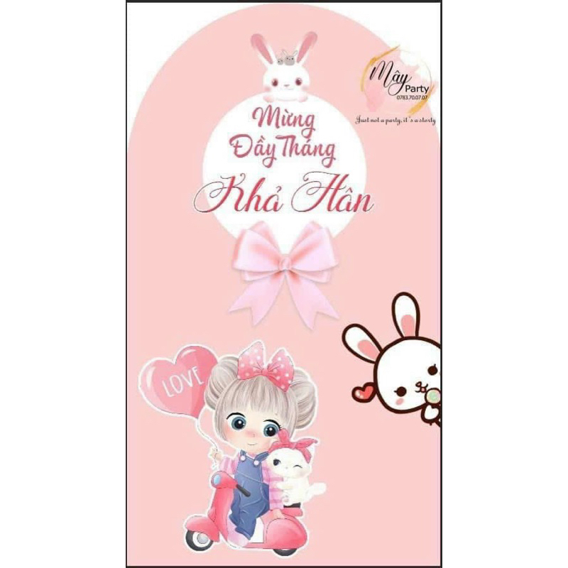 Phông nền Backdrop khung vòm thiết kế theo yêu cầu khách hàng - Mây Party