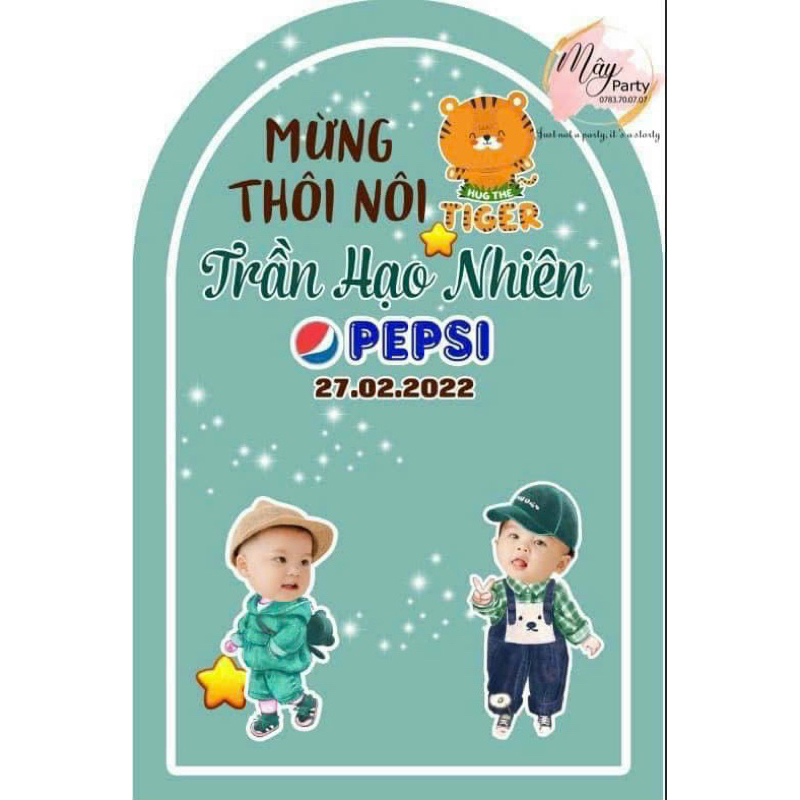 Phông nền Backdrop khung vòm thiết kế theo yêu cầu khách hàng - Mây Party
