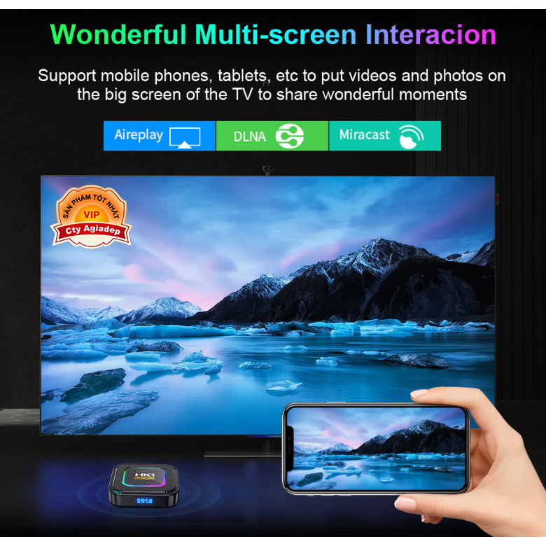 Tivibox thế hệ mới 2024 Android 13 HK1 giúp TV thường truy cập internet youtube xem phim truyền hình
