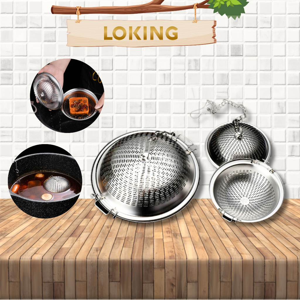 Bộ lọc gia vị hình cầu inox 304 cao cấp - LOKING