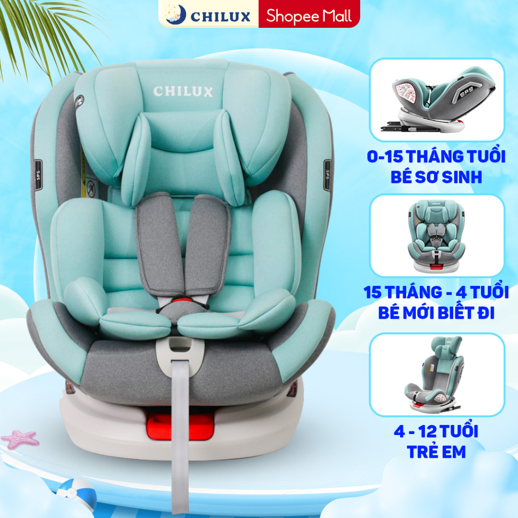 Ghế ngồi ô tô dành cho bé sơ sinh đến 12 tuổi CHILUX ROY 360 NEW - An toàn, tiện lợi