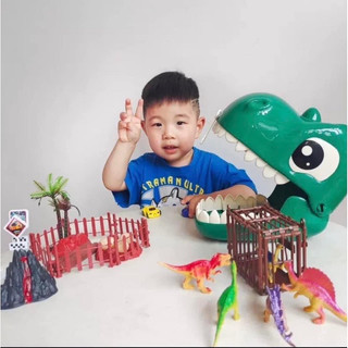 Balo kèm bộ đồ chơi khủng long cho bé, đồ chơi nhập vai