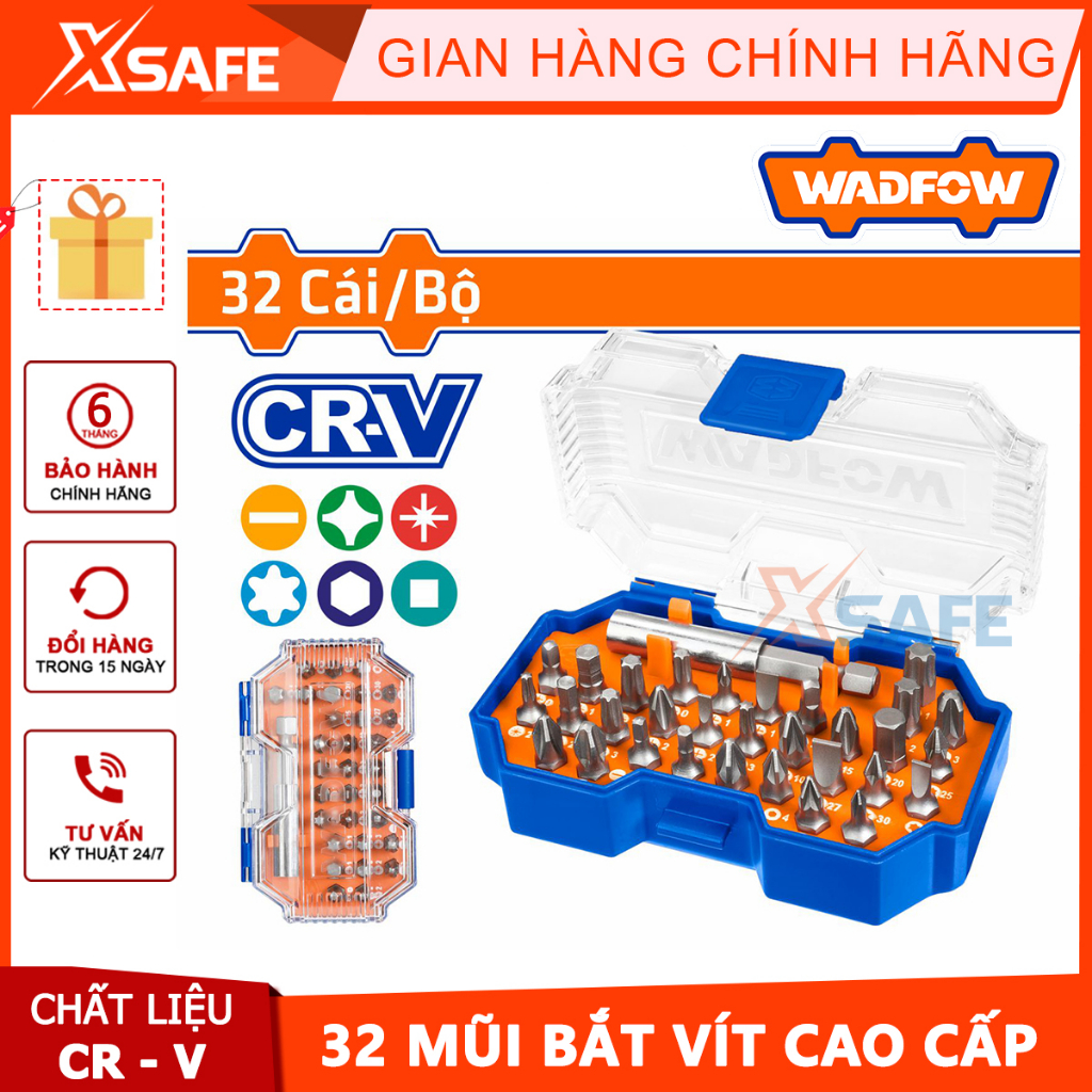 Bộ 32-36-62 mũi bắt vít đa năng Wadfow sử dụng nhiều mục đích như bắt vít, siết vít, điều chỉnh vít được bảo quản