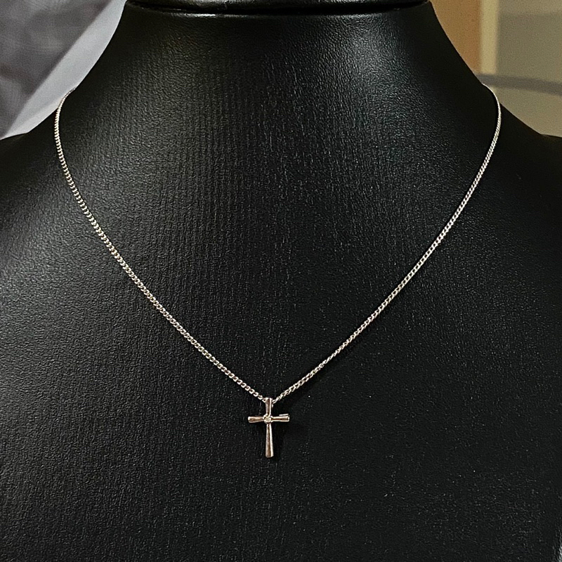 Dây bạc mặt thánh giá hàng si Nhật