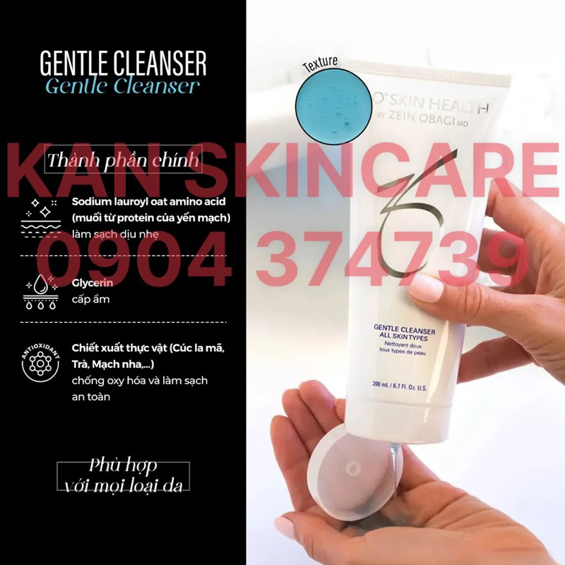 ⭐️ Sữa rửa mặt mini cho mọi loại da Zo Gentle Cleanser / Exfoliating / Hydrating 60ml