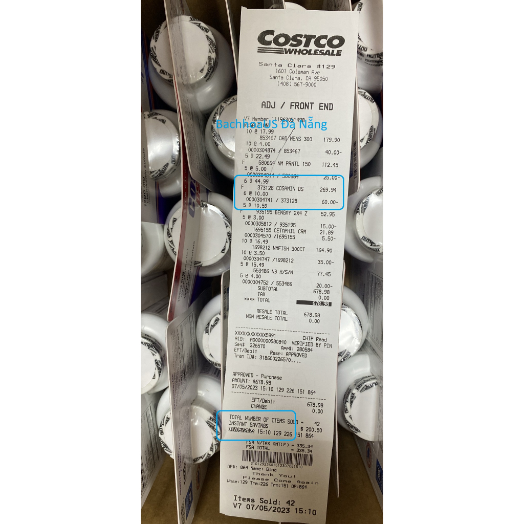 Bổ khớp cosamin 230 viên glucosamin thóai hóa xương khớp cosamin ds nutramax của Mỹ