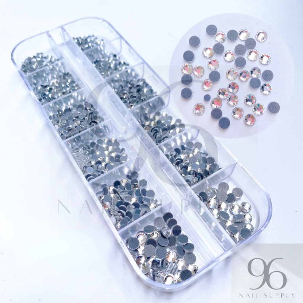 Khay Đá Chân Keo Lưới Gắn Móng Màu AB