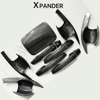 Ốp hõm cửa ốp gương xe xpander carbon fiber tay cửa nắp xăng phụ kiện trang trí dán xe 2018 2019 2020 2021 2022 2023