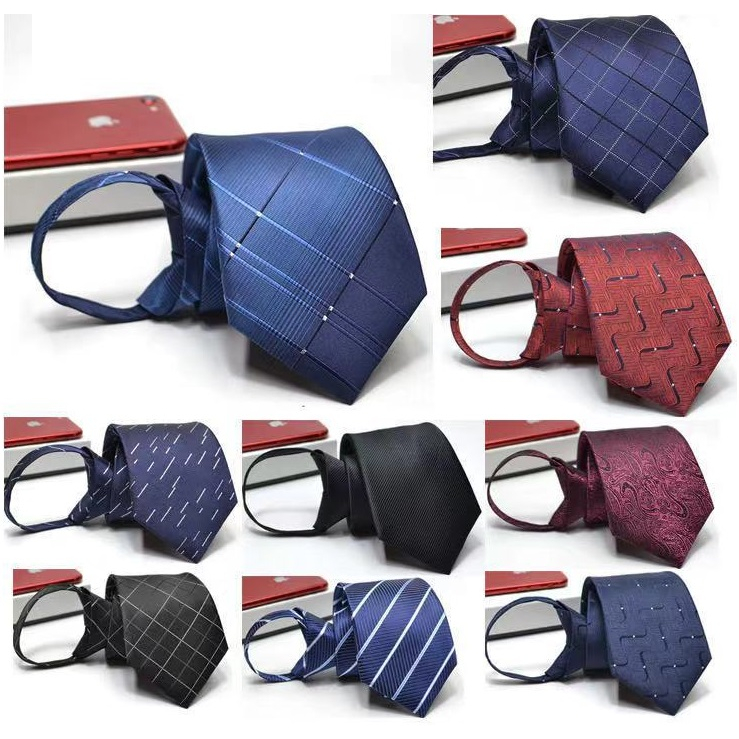 Cavat Nam bản to 8cm thắt sẵn khóa kéo nhiều lựa chọn mẫu, Cà vạt cao cấp, Cravat công sở, Calavat trung niên