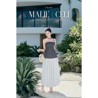 MALIE TOP - áo cúp ngực xẻ tà 2 bên kèm dây đeo cổ sang chảnh tiểu thư by Cherine
