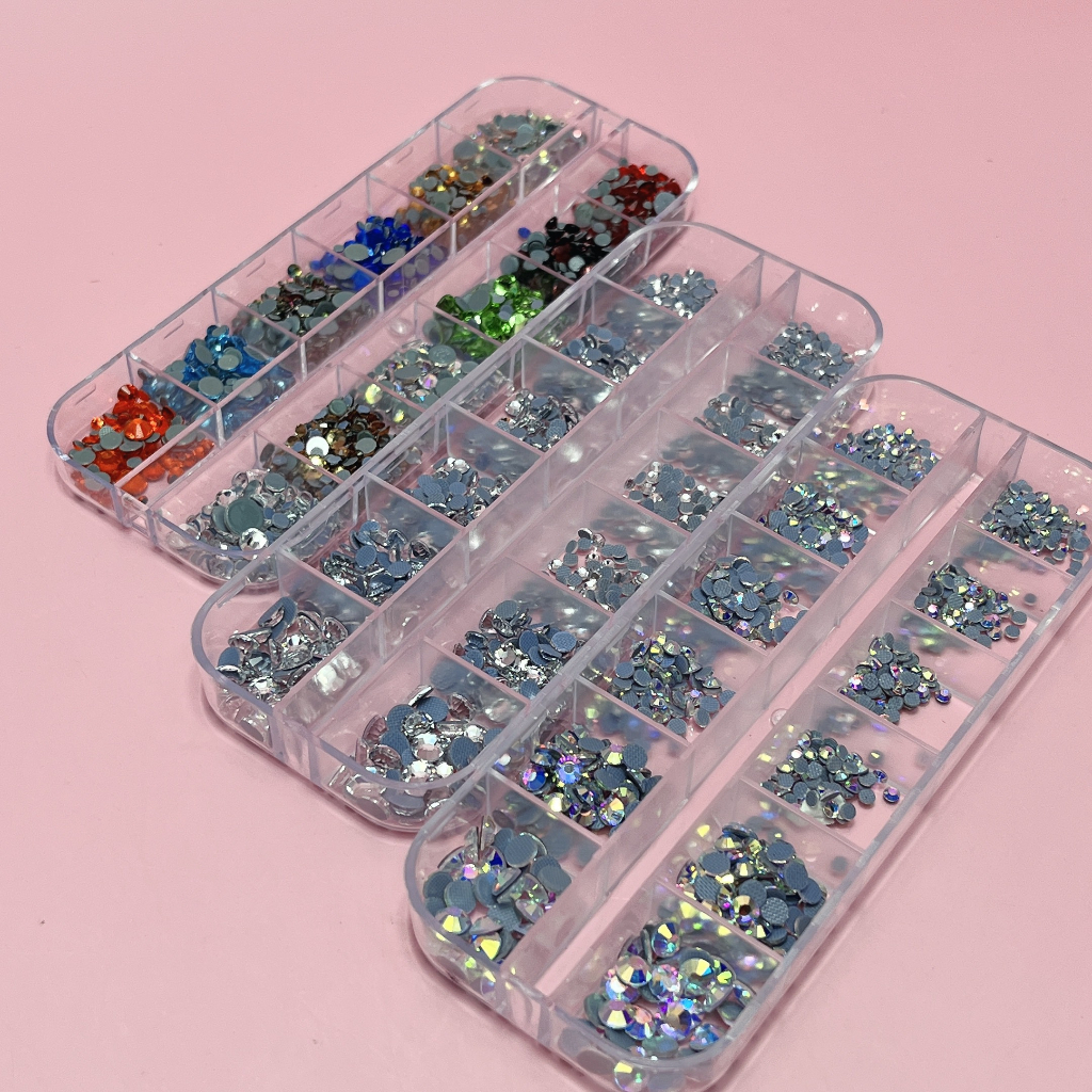 ĐÁ CHÂN LƯỚI KHAY 1440 VIÊN, SÁNG ĐẸP, KHÔNG BONG CHÂN MIX SIZE - ĐÁ GẮN MÓNG - TRANG TRÍ MÓNG