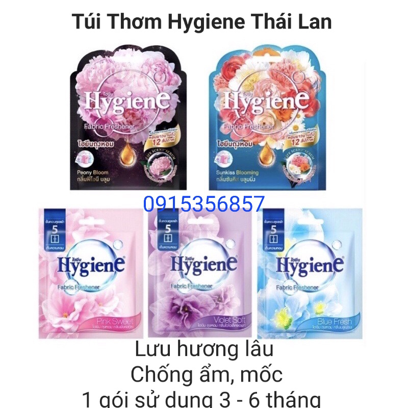 Túi thơm để tủ quần áo Hygiene, túi thơm phòng, túi thơm treo xe ôtô làm thơm loại bỏ mùi ẩm móc