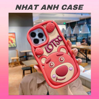 Ốp gấu dâu Lotso cao cấp 6plus/7plusx/xs/xsm11/12/13/14/pro/max/plus/promax