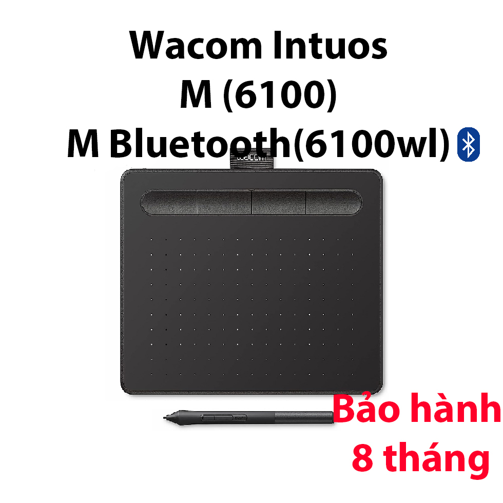 Bảng vẽ Wacom intuos size M (CTL-6100), (CTL-6100w) (có Bluetooth) ( sử dụng sơ)