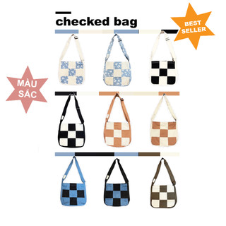 Túi Tote Đeo Chéo Canvas Caro “Checked Bag”