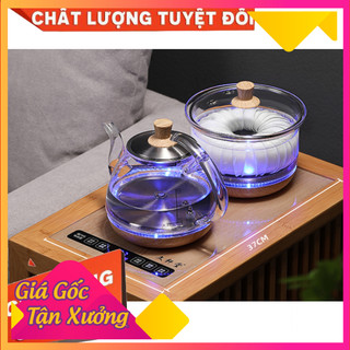 Bộ đun nước điện tự động pha trà thủy tinh cao cấp+ấm siêu tốc