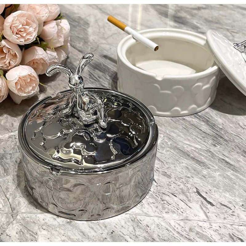 Gạt Tàn Thỏ Lười Bằng Sứ Decor