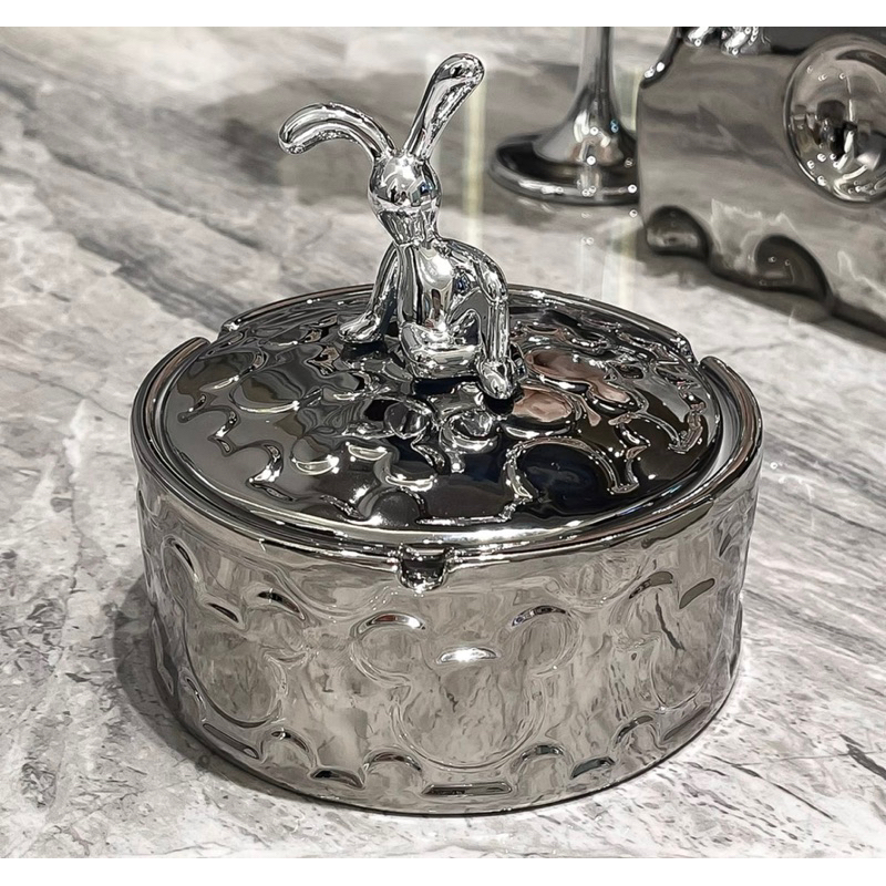 Gạt Tàn Thỏ Lười Bằng Sứ Decor