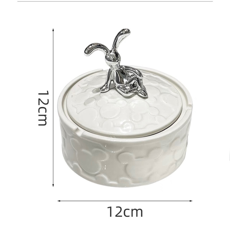 Gạt Tàn Thỏ Lười Bằng Sứ Decor