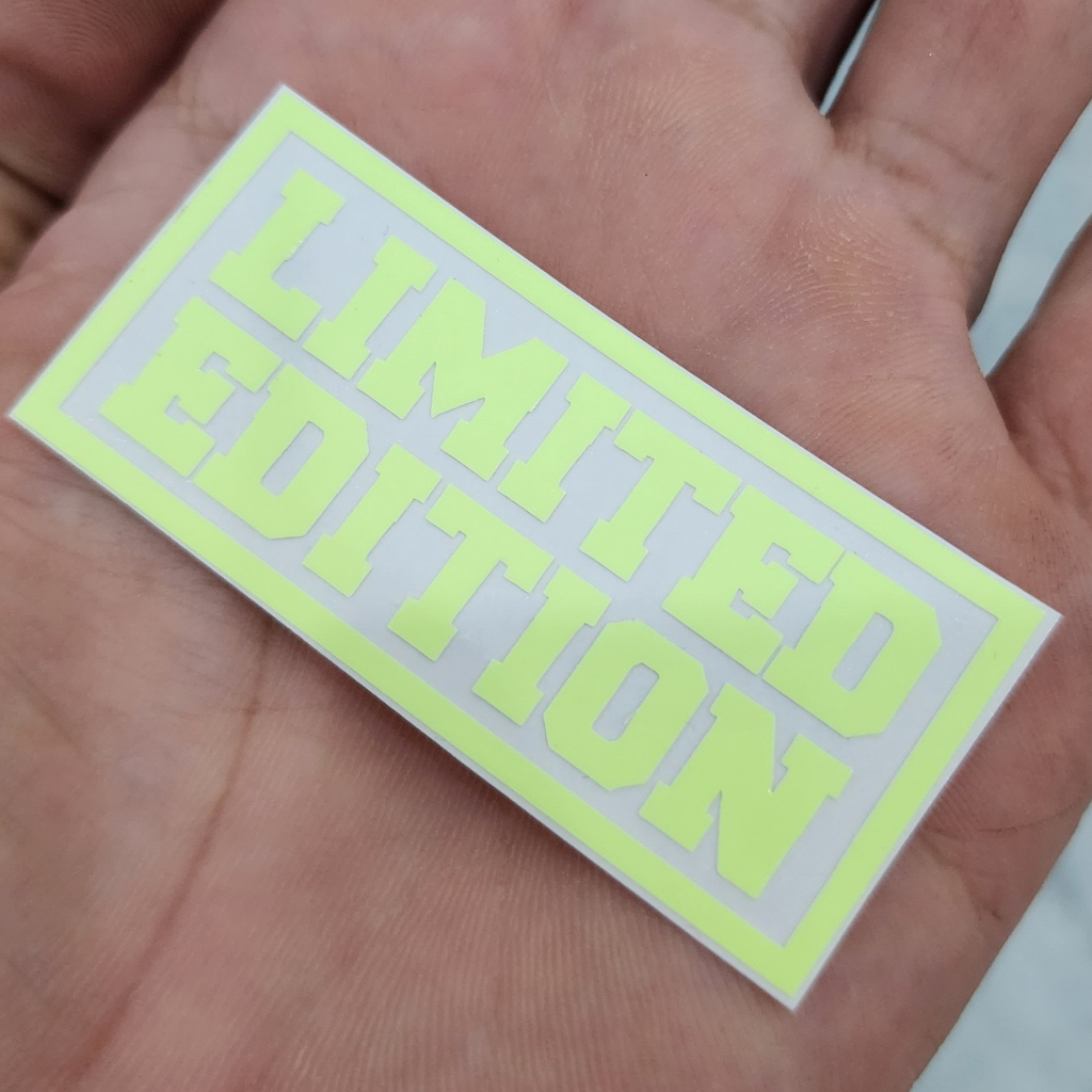 Tem LIMITED EDITION dạ quang phát sáng ban đêm trang trí xe honda Yamaha