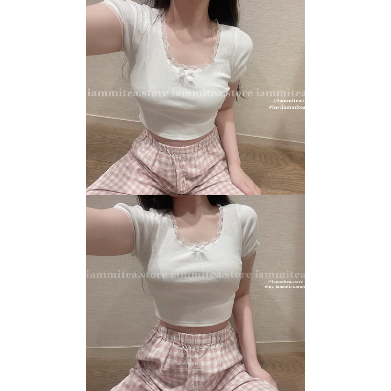 Áo crop có tay nhà Iammitea🎀