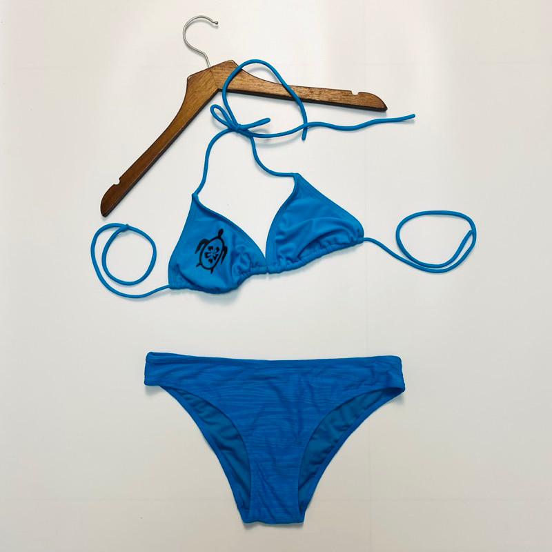 Bikini 2 mảnh xanh dương cột dây - hàng vnxk, dáng basic dễ mặc