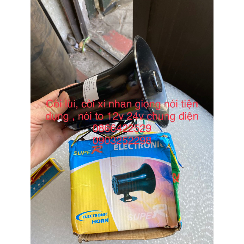 Còi lùi , còi xi nhan giọng nói âm thanh to , còi de 12v 24v chịu nước tốt