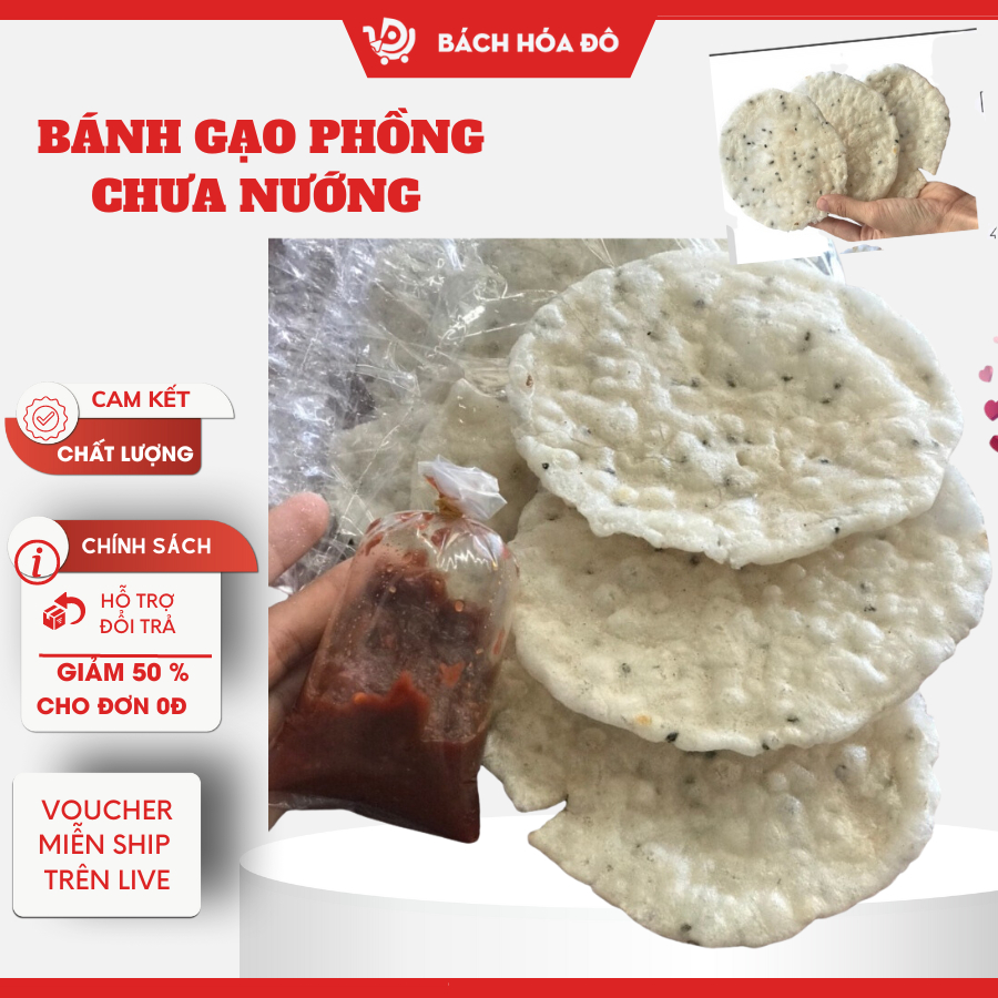 Bánh Gạo Mè Phồng ,Bánh Gạo Mè Nướng Phan Rang Ninh thuận Bách Hóa Đô