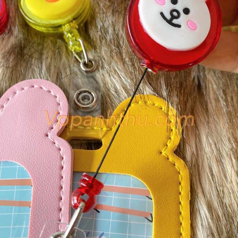 Dây đeo thẻ học sinh, bảng tên dành cho sinh viên, nhân viên nhiều màu sắc, hình thú ngộ nghĩnh dáng đứng